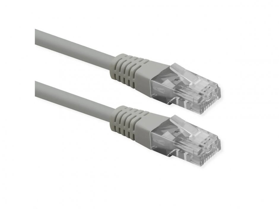 Imagine Cablu de retea RJ45 UTP Cat.6 (Class E) PoE 2m Gri, Roline 21.51.0932