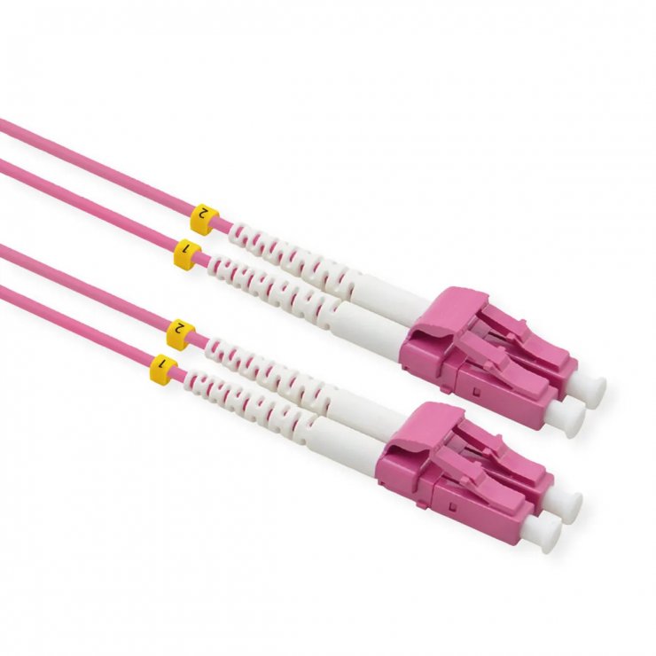 Imagine Cablu fibra optica LC - LC OM4 conector Low Loss 5m Violet, Value 21.99.8834