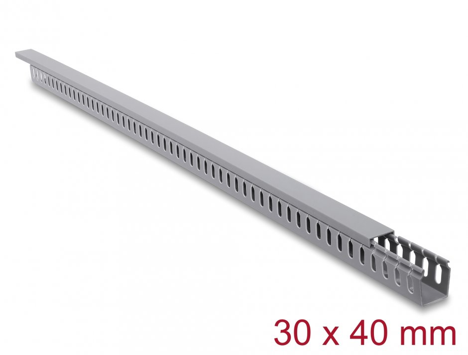 Imagine Canal cablu 30 x 40mm - lungime 1m Gri, Delock 22135