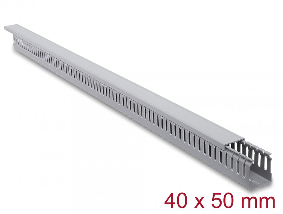Imagine Canal cablu 40 x 50mm - lungime 1m Gri, Delock 22136