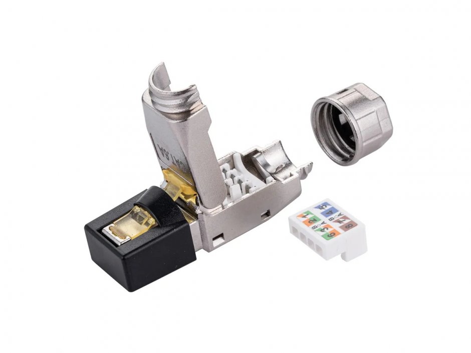 Imagine Conector retea RJ45 ecranat Cat.6A pentru fir solid, Value 26.99.0374