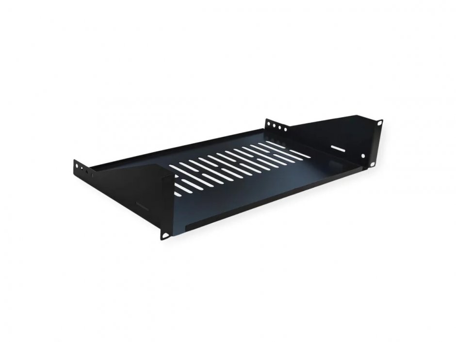 Imagine Sertar fix 440x250mm, max. 15kg 2U pentru cabinet 19" Negru, Value 26.99.0432