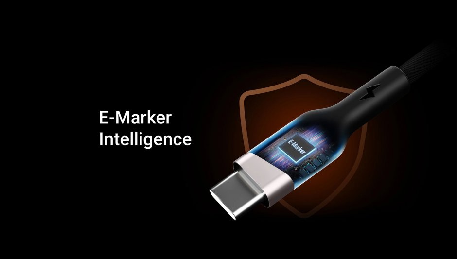 Imagine Cablu USB 2.0 type C la USB type C 240W E-Marker 2m brodat Negru, ATEN 2L-3102P240