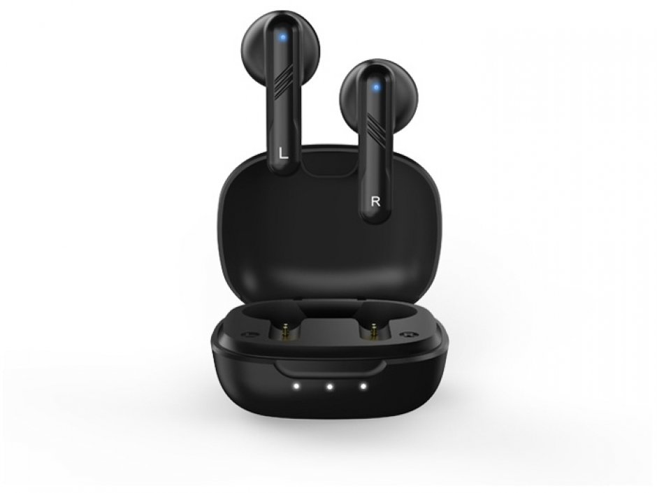 Imagine Casti intraauriculare TWS Bluetooth 5.3 Negru, Genius HS-M905BT