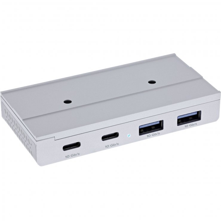 Imagine HUB magnetic USB type C 10Gb/s la 2 x USB-C + 2 x USB-A Aluminiu, InLine IL35395M