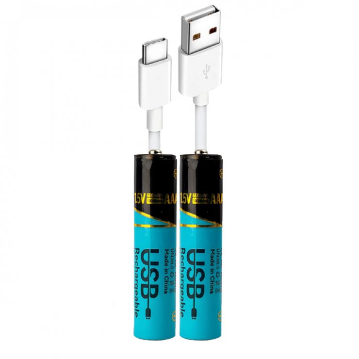 Imagine Set 2 buc acumulatori AAA 1.5V 660mWh incarcare USB type C