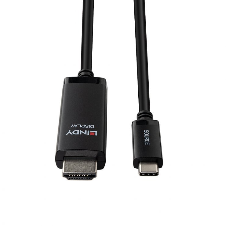 Imagine Cablu USB Type C la HDMI 8K60Hz/4K144Hz T-T 5m, Lindy L43436