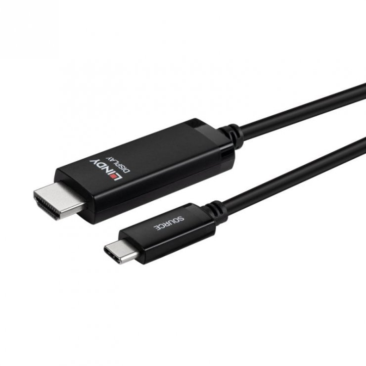 Imagine Cablu USB Type C la HDMI 8K60Hz/4K144Hz T-T 3m, Lindy L43435