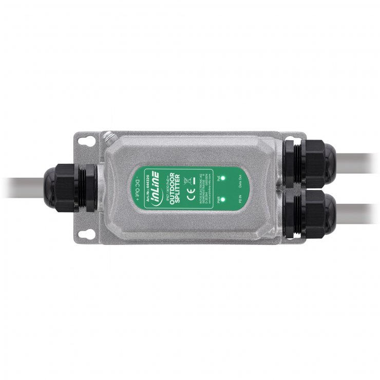 Imagine Splitter PoE++ IK10 60W/12V 1 Gb/s pentru exterior IP67, InLine IL44432G