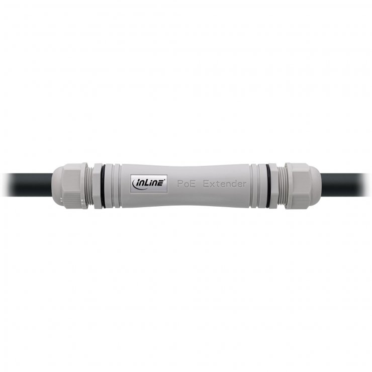 Imagine Extender PoE+ 1 Gb/s 30W cascadabil pentru exterior IP67, InLine IL44432K