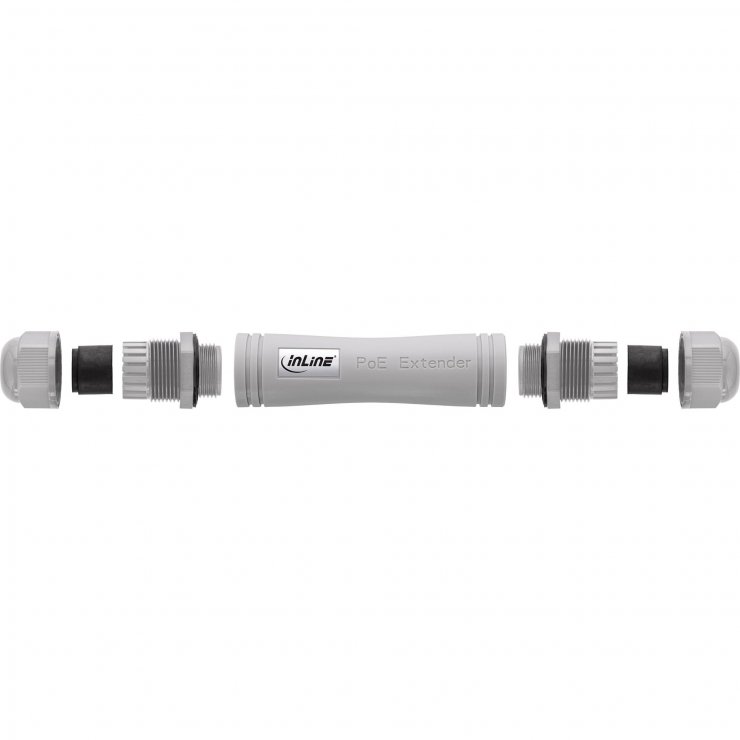 Imagine Extender PoE+ 1 Gb/s 30W cascadabil pentru exterior IP67, InLine IL44432K