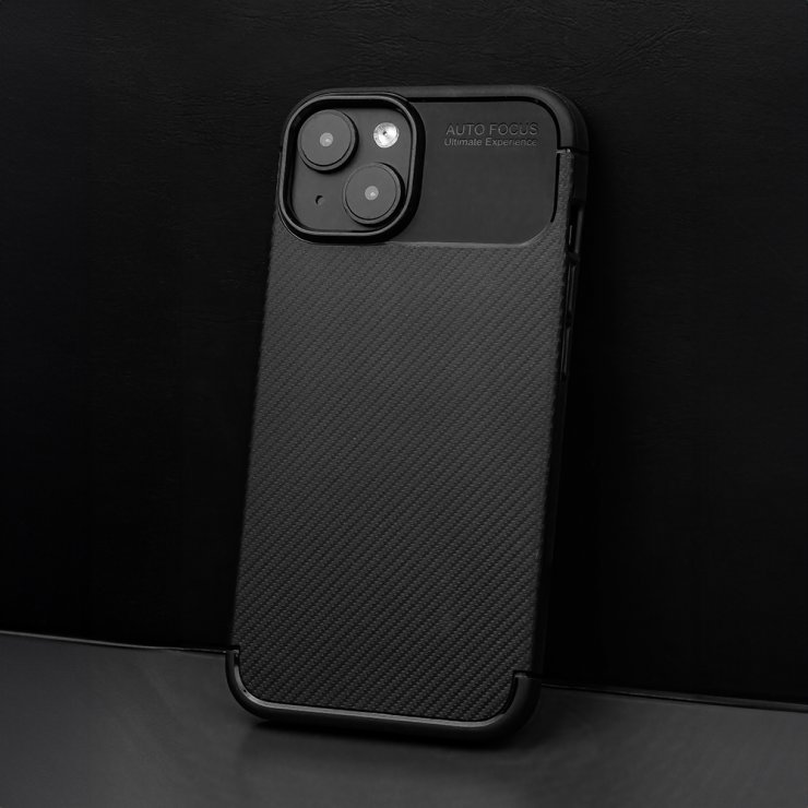 Imagine Husa pentru iPhone 17 Pro/iPhone 18 Pro TPU Carbon Black, TFO