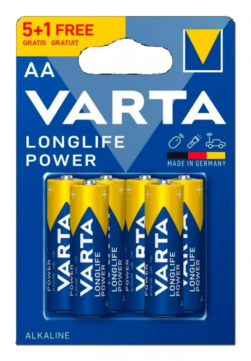 Imagine Set 6 buc baterie alcalina AA/LR6 Varta Longlife