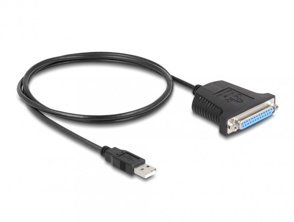 Imagine Cablu USB la paralel 25 pini 0.8m, Delock 61330