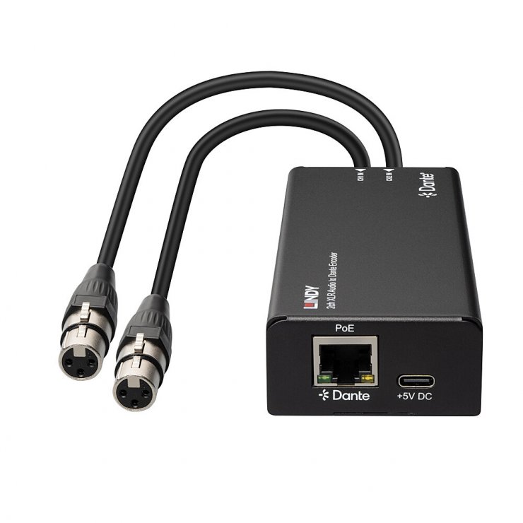 Imagine Encoder audio 2 canale XLR 3 pini la Dante, Lindy L70618