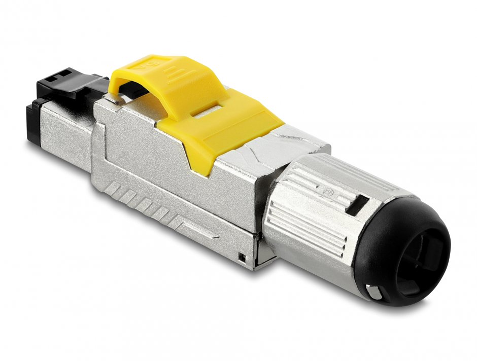Imagine Conector de ansamblat RJ45 cat 6A pentru fir solid metal, Delock 86287