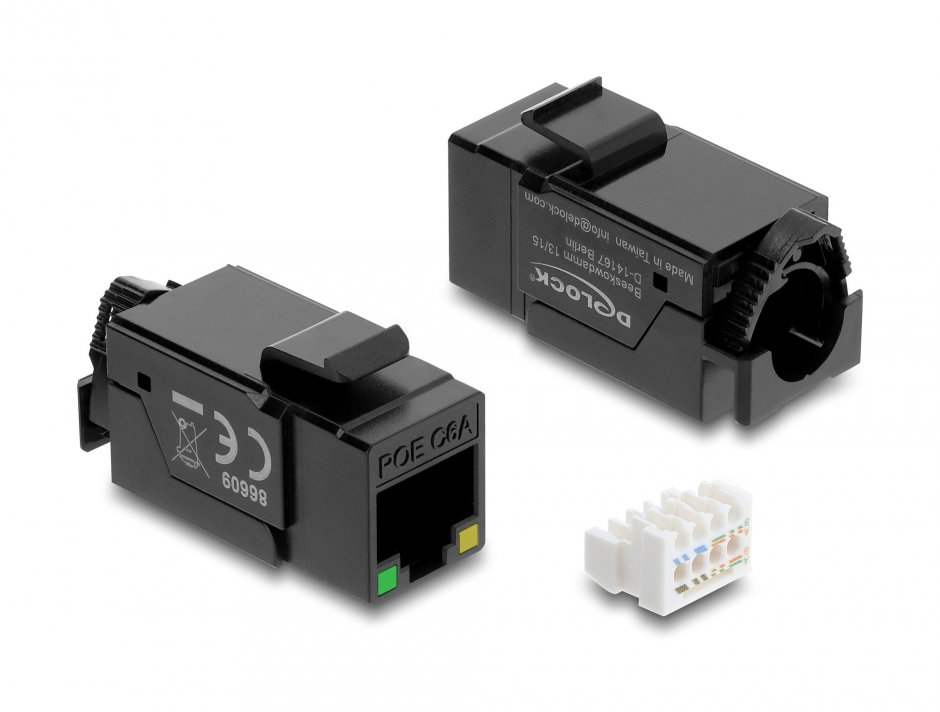 Imagine Keystone RJ45 Cat.6A UTP cu PoE LED, Delock 86609