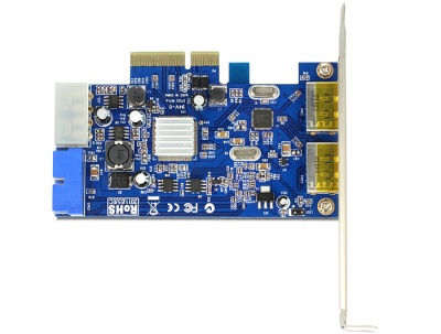 Imagine PCI Express la 2 x Multiport USB 3.0 + eSATAp  + 1 x 19 pini USB 3.0, Delock 89367