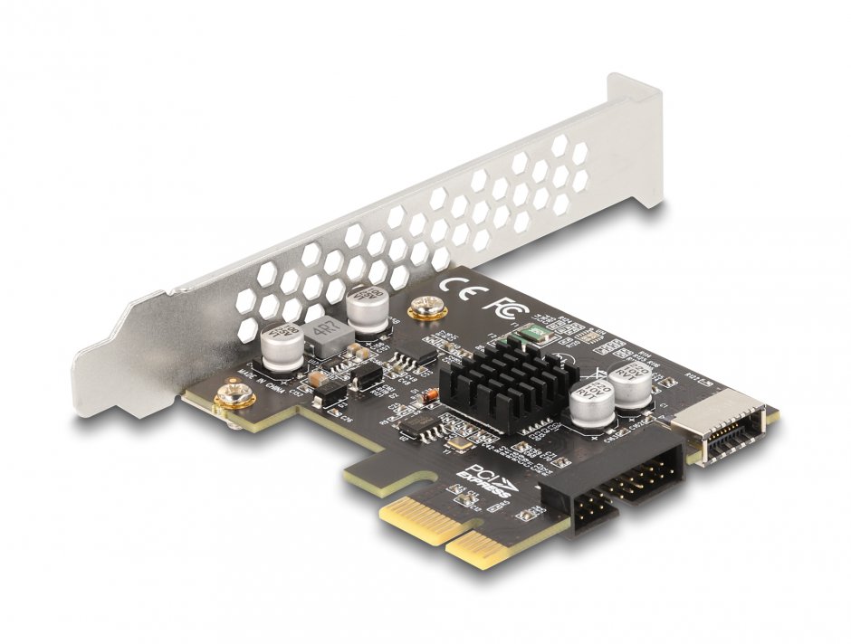 Imagine PCI Express cu USB 5 Gbps Type E Key A + USB pin header 19 pini LPFF, Delock 90344