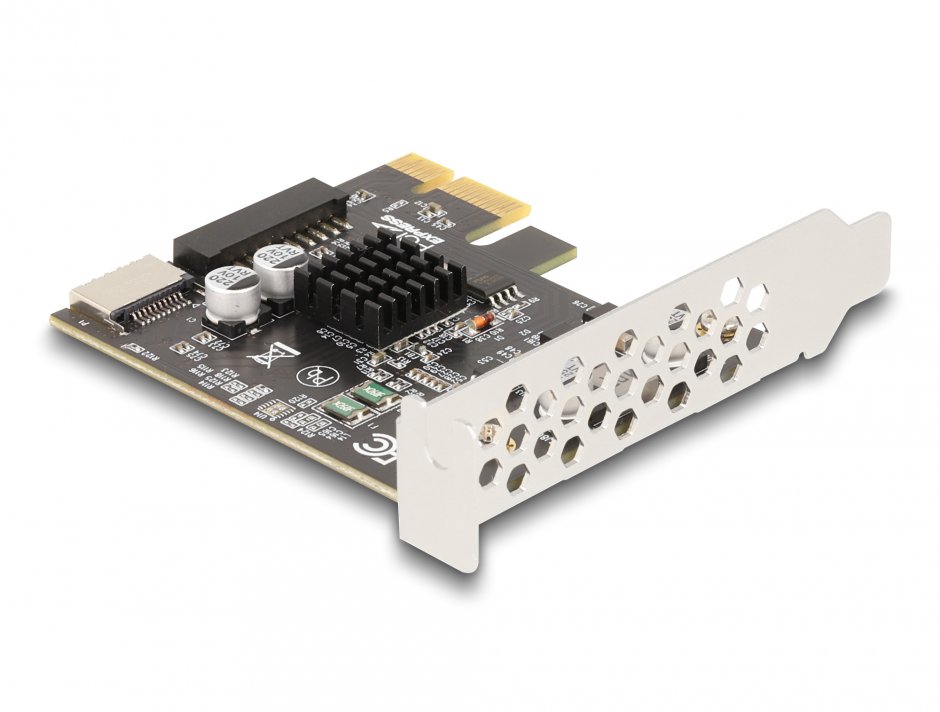 Imagine PCI Express cu USB 5 Gbps Type E Key A + USB pin header 19 pini LPFF, Delock 90344