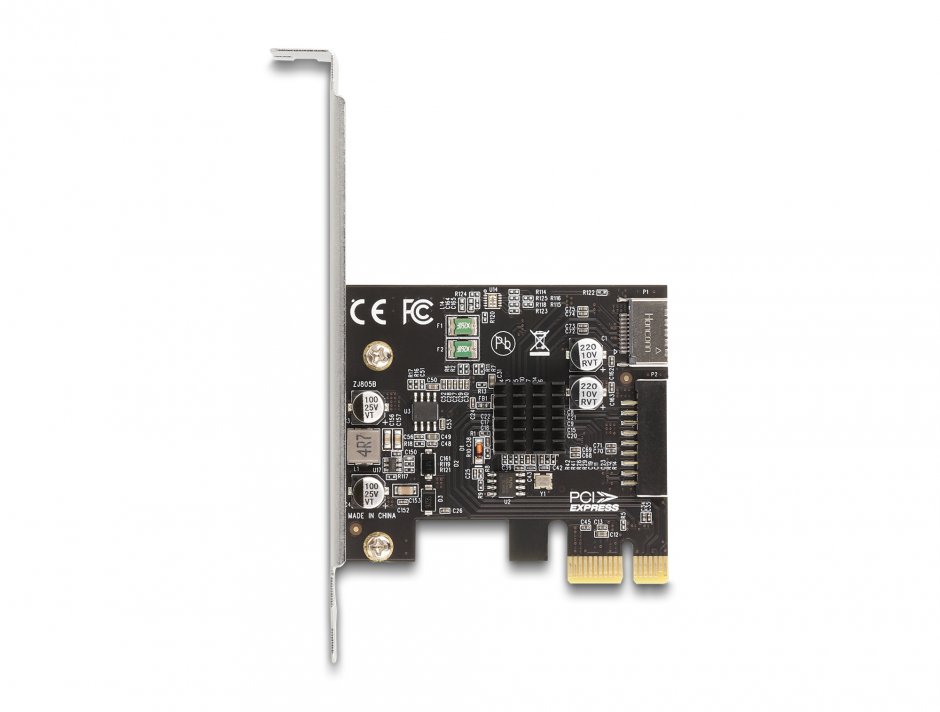 Imagine PCI Express cu USB 5 Gbps Type E Key A + USB pin header 19 pini LPFF, Delock 90344