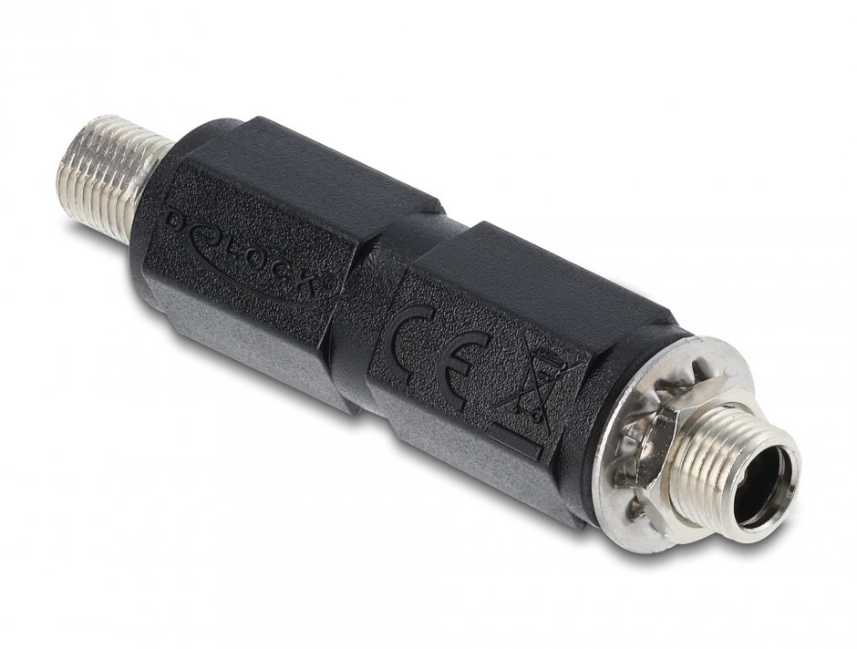 Imagine Adaptor cu filet DC 5.5 x 2.1 mm M-M, Delock 90941