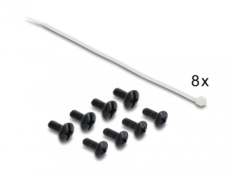Imagine Patch panel 24 porturi Cat.6 19" 1U cu LED Negru, Delock 91087