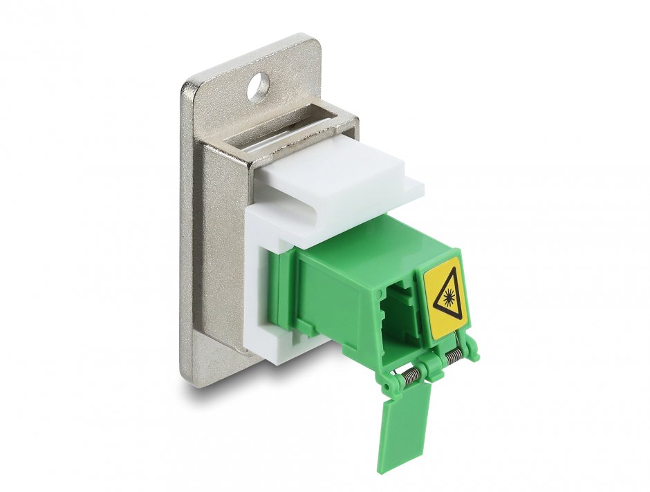 Imagine Modul fibra optica LC Duplex M-M montare panou Alb/verde, Delock 91088