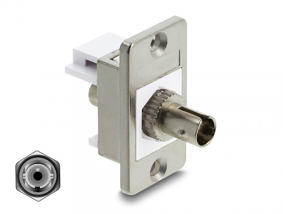 Imagine Modul fibra optica ST Simplex M-M montare panou, Delock 91093