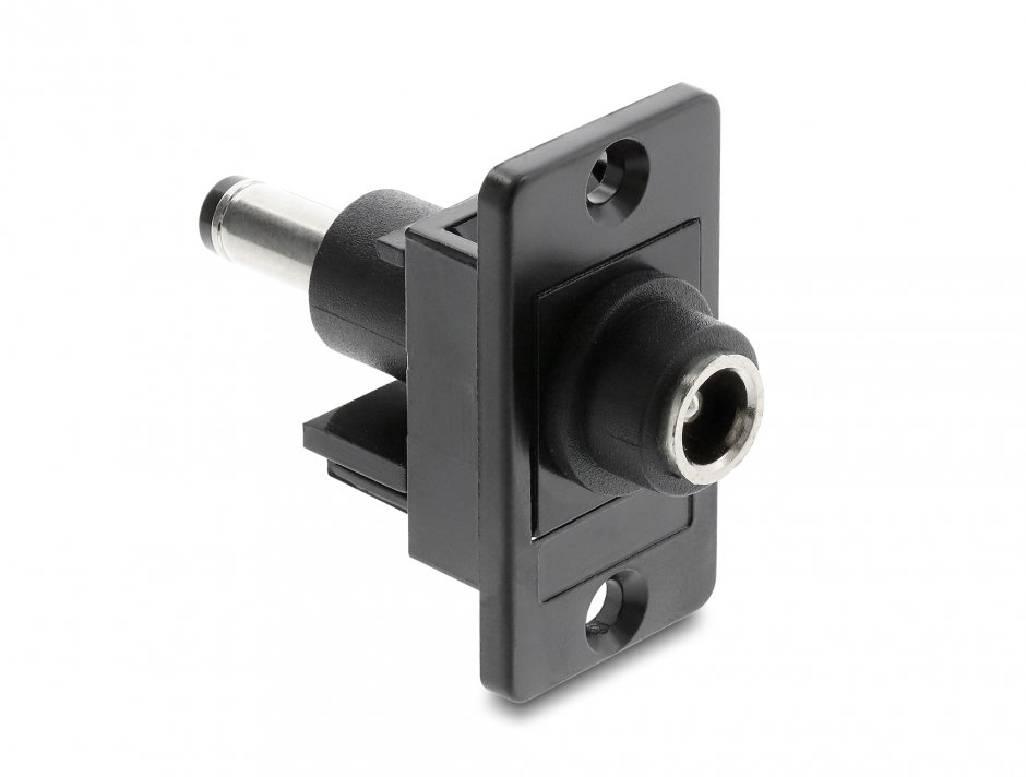 Imagine Modul alimentare DC 5.5 x 2.1 mm M-T montare panou, Delock 91116