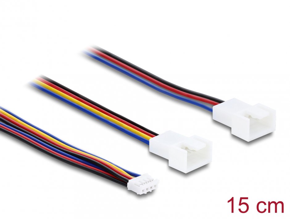 Imagine Splitter 1 x JST PH 4 pini PWM T-M + 4 pini tata (3 pini conectati) 15cm, Delock 91364