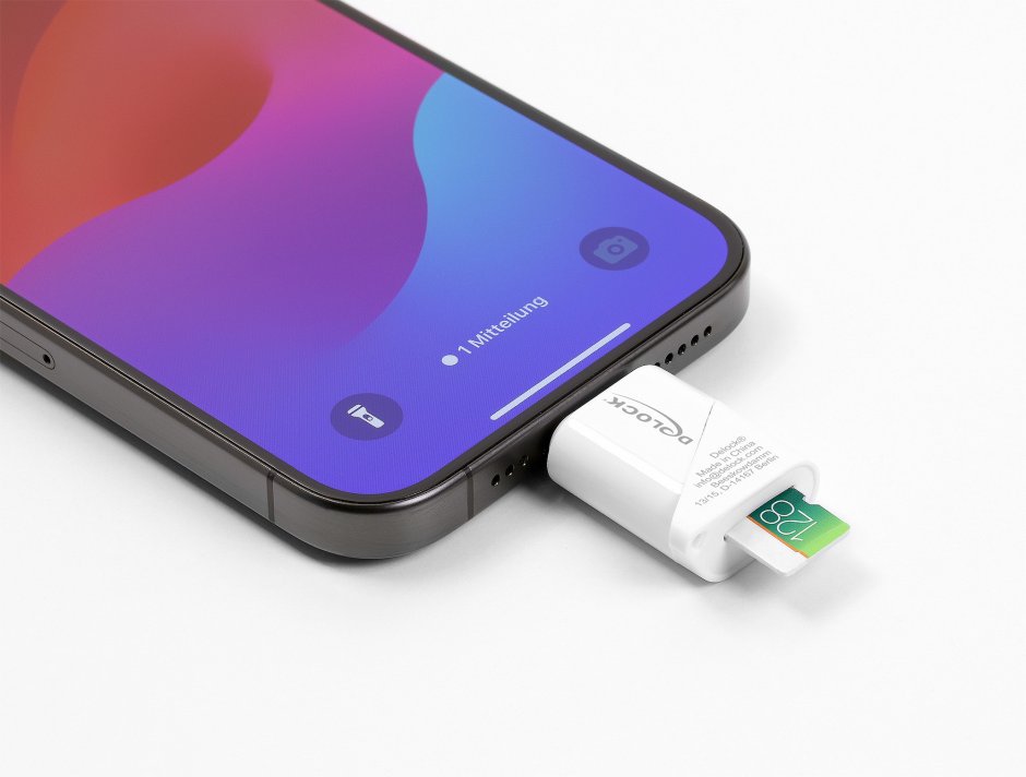 Imagine Mini cititor de carduri USB type C pentru Micro SD, Delock 91427