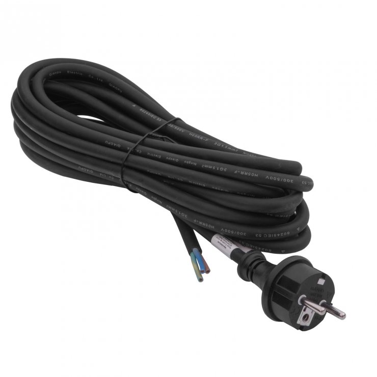 Imagine Cablu alimentare Schuko la fire deschise CU 3x1.5mm 5m, Akyga AK-OT-04S