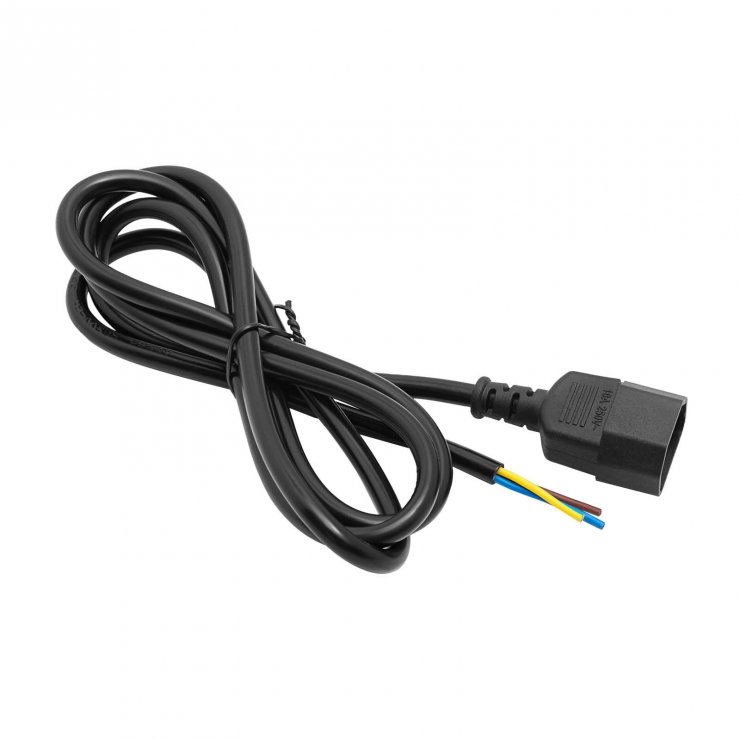 Imagine Cablu alimentare IEC C14 la fire deschise CU 1.8m, Akyga AK-OT-09C