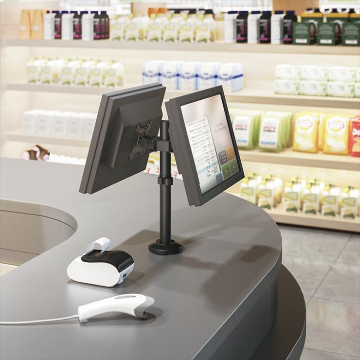 Imagine Suport 2 x monitor curbat 17-32" pentru masa, Logilink BP0109