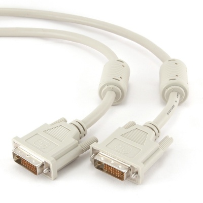 Imagine Cablu DVI-D Dual Link 24+1pini 10m Alb, Gembird CC-DVI2-10M