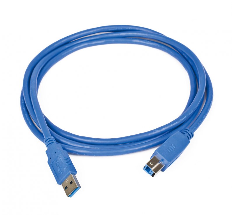Imagine Cablu USB-A 3.0 la USB-B T-T 0.5m Albastru, Gembird CCP-USB3-AMBM-0.5M