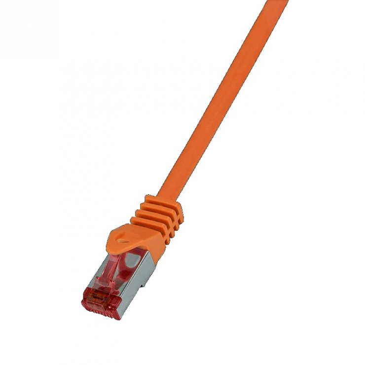 Imagine Cablu de retea RJ45 SFTP cat6 LSOH 0.5m Orange, Logilink CQ2028S