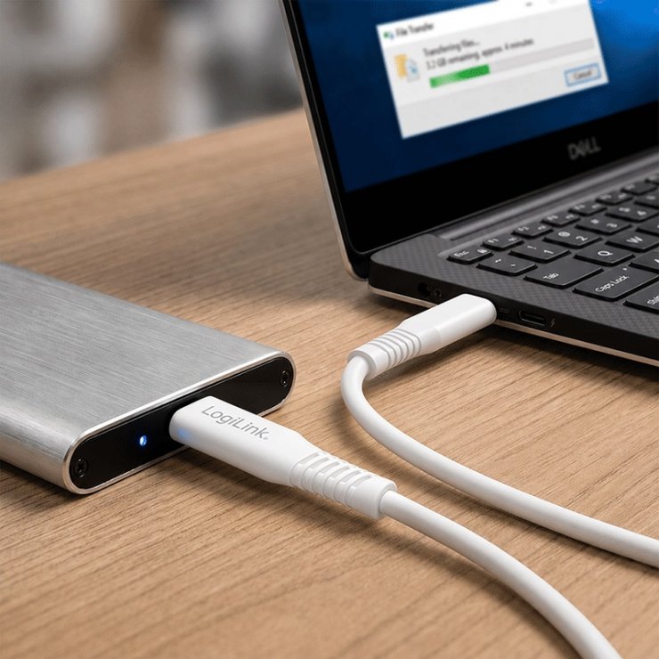 Imagine Cablu micro USB 2.0 la USB type C T-T 0.3m Alb, Logilink CU0240