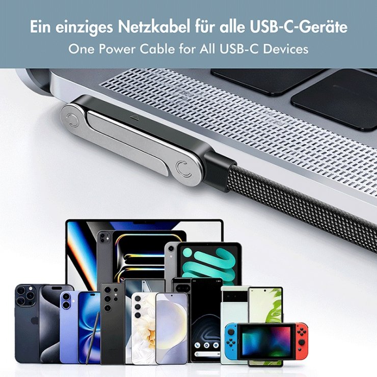 Imagine Cablu USB 2.0 type C la USB type C 240W cu stand T-T 1.5m brodat Negru, Logilink CU0450