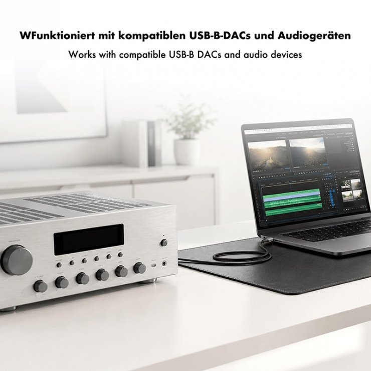 Imagine Cablu USB 2.0 type C la USB-B T-T 2m Negru, Logilink CU0515