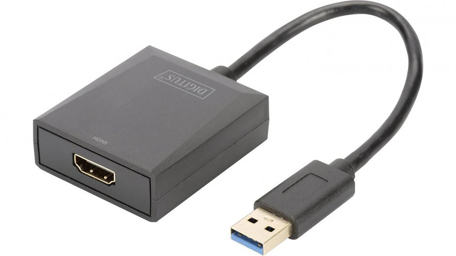 Imagine Adaptor USB-A 3.0 la HDMI-A T-M Negru, Digitus DA-70841