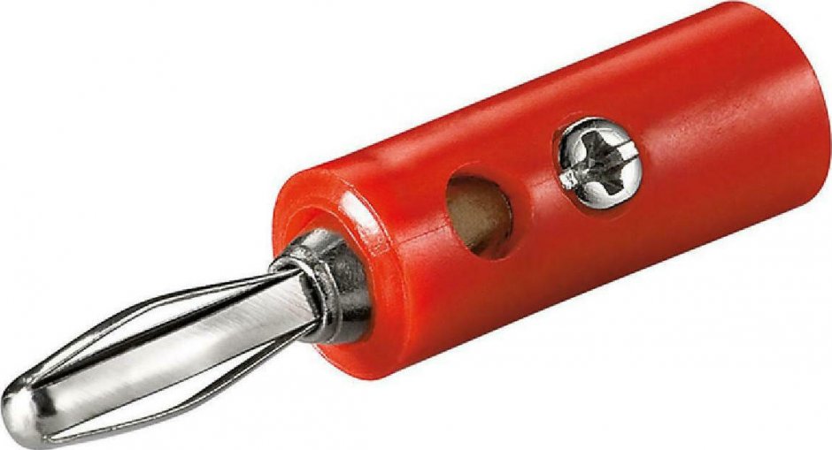 Imagine Conector banana tata 4mm Rosu, Goobay G11375