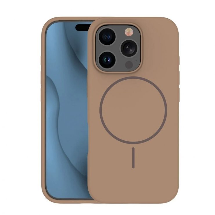 Imagine Husa pentru iPhone 16 Pro Max compatibil MagSafe PC/Silicon Brown, TFO Silicone Thin Mag