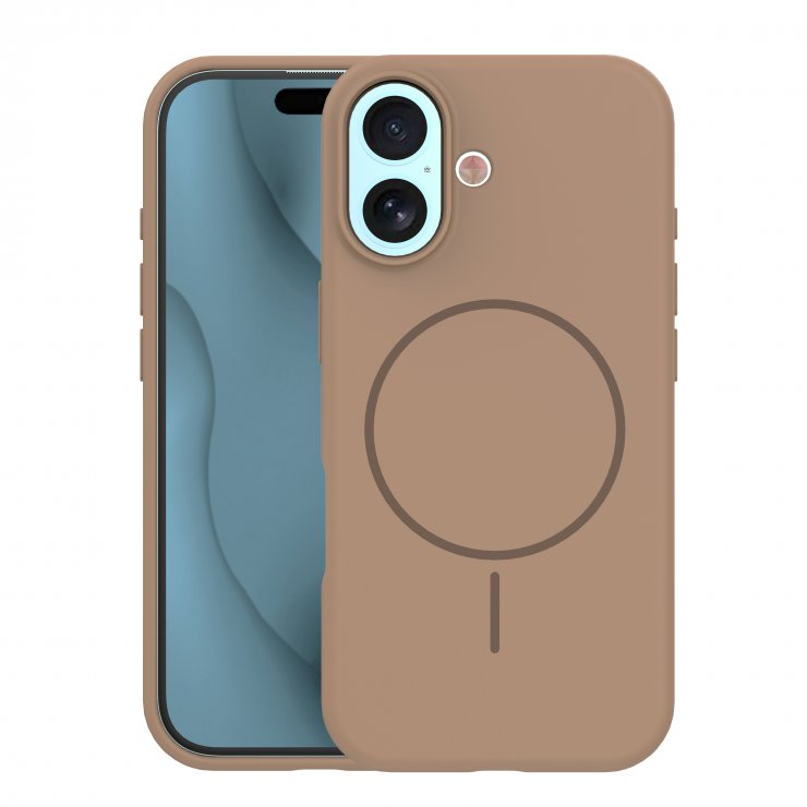 Imagine Husa pentru iPhone 17/ iPhone 18 compatibil MagSafe PC/Silicon Brown, TFO Silicone Thin Mag