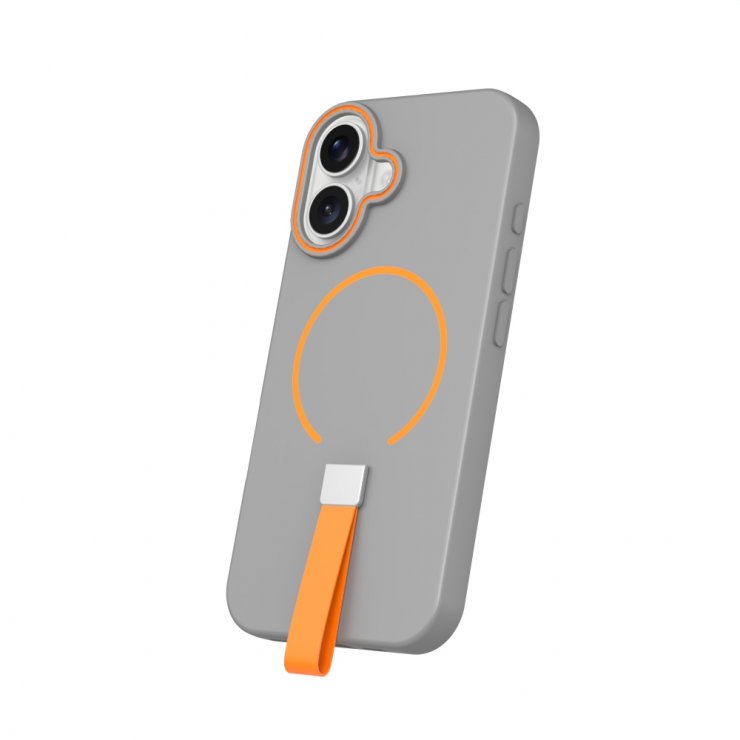 Imagine Husa pentru iPhone 15 compatibil MagSafe TPU Gri, TFO Loop Thin Mag