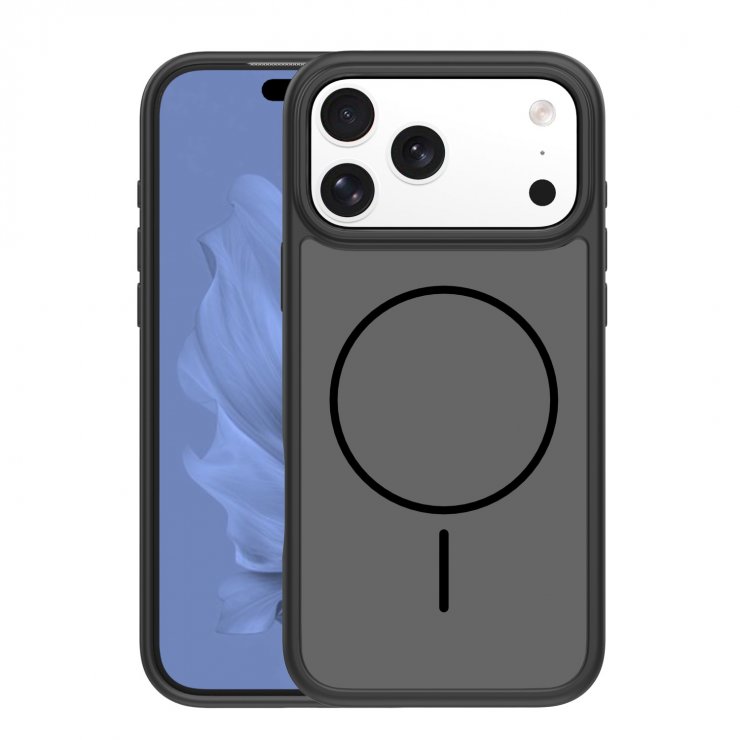 Imagine Husa pentru iPhone 17 Pro/iPhone 18 Pro compatibil MagSafe PC/TPU Negru, TFO Frame Thin Mag