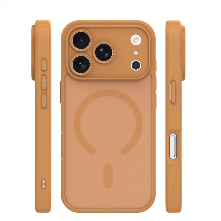 Imagine Husa pentru iPhone 17 Pro/iPhone 18 Pro compatibil MagSafe PC/TPU Brown, TFO Mag Matt
