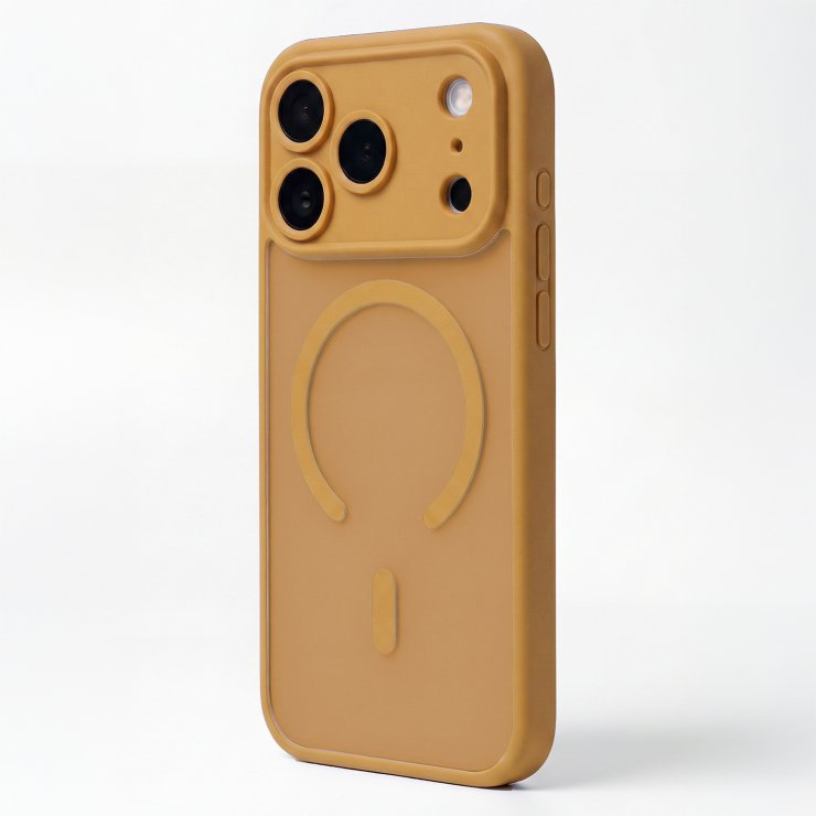 Imagine Husa pentru iPhone 17 Pro Max/iPhone 18 Pro Max compatibil MagSafe PC/TPU Brown, TFO Mag Matt