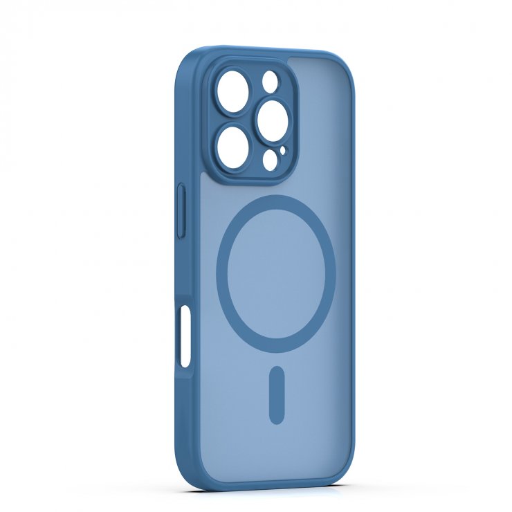 Imagine Husa pentru iPhone 16 Pro compatibil MagSafe PC/TPU Dark Blue, TFO Mag Matt